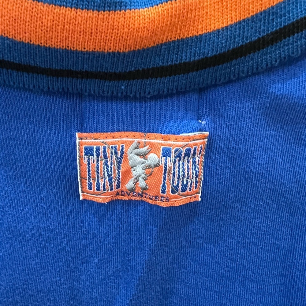 🏀 Vintage 90s Tiny Toons Buster Bunny Space Jam Style Dress Size 6 Blue Black - Picture 6 of 12
